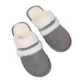 thumbnail image 1 of Xfvqtps Fuzzy Slippers for Womens Fluffy Slippers Large Size Suede Plush Edge Memory Foam Thick Bottom Non Slip Indoor House Warm Winter Cozy Slippers Gray, 1 of 7
