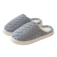 thumbnail image 1 of Xfvqtps Fuzzy Slippers for Men Close Toe Memory Foam Thick Soft Sole Non Slip Warm Furry Indoor House Slipper for Fall Winter Gray, 1 of 5