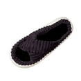 thumbnail image 1 of Xfvqtps Fuzzy Slippers for Women Double Cross Straps Open Toe Memory Foam Soft Sole Non Slip Warm Furry Slipper for Fall Winter Black, 1 of 9