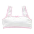 thumbnail image 1 of Xfvqtps Girls Bras Bralettes Color Edge Cotton Soft Comfortable Breathable Bow Training Bra for Teen Age 13-16 Pink, 1 of 5