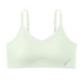thumbnail image 1 of Xfvqtps Girls Bras with Padded Fixed Cup Seamless Adjustable Spaghetti Shoulder Strap Ice Silk Cooling Training Bra for Teen Big Kids Comfortable Breathable Girls Bras for 12-15 Years Green, 1 of 7