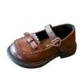 thumbnail image 1 of Xfvqtps Girls Mary Jane Shoes Soft Sole Leather Slip on Buckle Hook and Loop Strap Casual Princess Bow Spring Summer School Shoes, 1 of 9