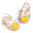 thumbnail image 1 of Xfvqtps Girls Sparkling Jelly Shoes Beach Sandals Closed Toe Summer Waterproof Princess Fisherman Gladiator Shoes, 1 of 6