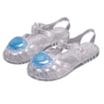 thumbnail image 1 of Xfvqtps Girls Sparkling Jelly Shoes Beach Sandals Closed Toe Summer Waterproof Princess Fisherman Gladiator Shoes, 1 of 5