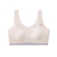 thumbnail image 1 of Xfvqtps Girls Sports Bras with Padded Fixed Cup Seamless Mesh Breathable Training Bra for Teen Cute Racket Print Comfortable Girls Bras for 9-18 Years Beige, 1 of 8
