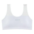 thumbnail image 1 of Xfvqtps Girls Sports Bras with Padded Fixed Cup Seamless Soft Comfortable Mesh Breathable Solid Color Embroidery Training Bra for Teen Big Kids Girls Bras for 12-15 Years White, 1 of 8