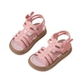 thumbnail image 1 of Xfvqtps Girls Strappy Sandals Open Toe Non Slip Hook and Loop Strap Summer Princess Shoes Gladiator Slide Sandals, 1 of 9