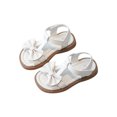 thumbnail image 1 of Xfvqtps Girls Summer Sandals Bow Princess Hook and Loop Strap Soft Sole Non-Slip Open Toe Casual Beach Shoes, 1 of 9
