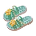 thumbnail image 1 of Xfvqtps Girls Summer Slide Sandals Flower Pearl Strap Soft Sole Non-Slip Open Toe Casual PVC Beach Shoes, 1 of 5