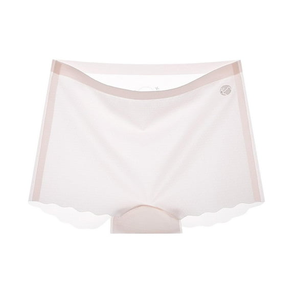 Xfvqtps Girls Underwear Boxer Briefs Wave Solid Color Pore Breathable Soft Comfortable Thin Summer Panties for Girls Age 5-12 Years Pink