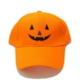 thumbnail image 1 of Xfvqtps Halloween Baseball Cap Pumpkin Ghost Face Embroidery Halloween Hats for Party Accessory Orange, 1 of 3