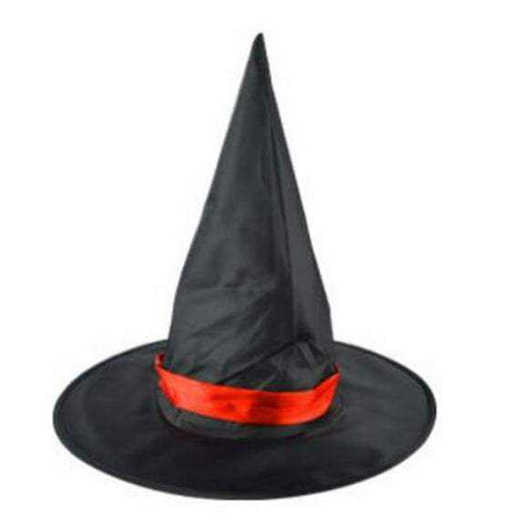Xfvqtps Halloween Witch Hat Colorful Straps Halloween Spire Hats for Party Accessory Red