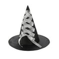 thumbnail image 1 of Xfvqtps Halloween Witch Hat Lace up Bow Halloween Spire Hats for Party Accessory Silver, 1 of 4