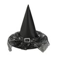 thumbnail image 1 of Xfvqtps Halloween Witch Hat Mesh Spider Web Halloween Spire Hats for Party Accessory Black, 1 of 6