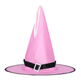 thumbnail image 1 of Xfvqtps Halloween Witch Hat Rhinestone Buckle Halloween Spire Hats for Party Accessory Pink, 1 of 2