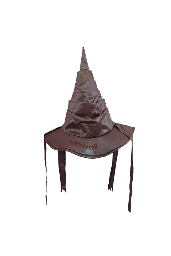 Halloween Witch Hat Stacking Straps Decor Embroidery Halloween Spire Hats for Party Accessory Gray