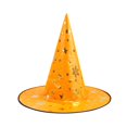 thumbnail image 1 of Xfvqtps Halloween Witch Hat Star Print Halloween Spire Hats for Party Accessory Yellow, 1 of 4