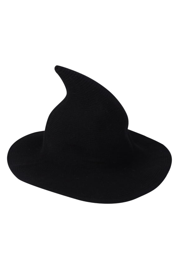 Halloween Witch Hat for Women Wide Brim Foldable Halloween Spire Hats for Party Accessory Black