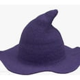 thumbnail image 1 of Xfvqtps Halloween Witch Hat for Women Wide Brim Foldable Halloween Spire Hats for Party Accessory Purple, 1 of 5