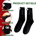 thumbnail image 1 of Xfvqtps Hand in Hand Magnetic Socks for Couple Cute Pattern Long Socks Sweat Absorbing Sports Socks Black, 1 of 6