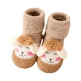 thumbnail image 1 of Xfvqtps Infant Boys and Girls Socks Shoes Animals Cute Velvet Keep Warm Indoor Non Slip Winter Cotton Shoes Soft Sole Spring Autumn Children Floor Shoes Khaki, 1 of 7