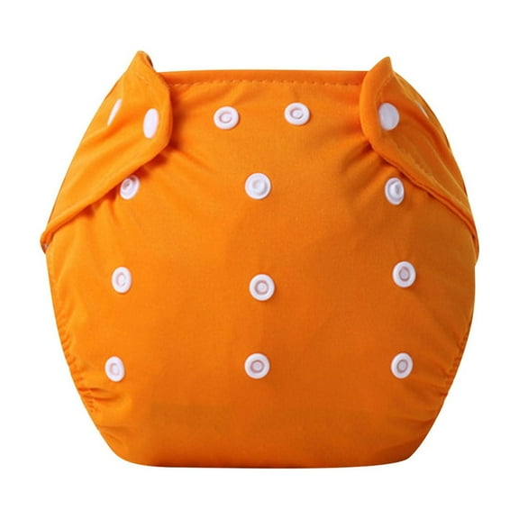 Xfvqtps Infant Toddler Unisex Training Underwear Potty Pee Training Panties Breathable Cotton Soft Popper Bloomer Diaper Covers for 0-18 Months Orange