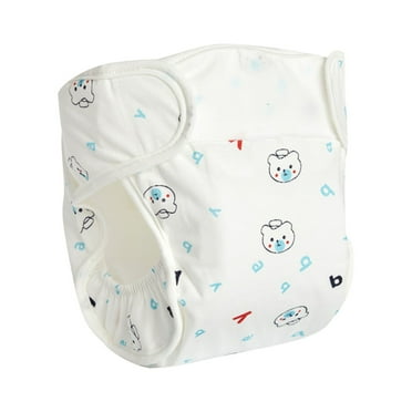Xfvqtps Infant Toddler Unisex Training Underwear Potty Pee Training Panties Breathable Cotton Soft Velcro Bloomer Diaper Covers for 0-12 Months Light Blue