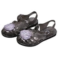 thumbnail image 1 of Xfvqtps Jelly Sandals for Girls Fisherman Gladiator Closed Toe Hollow Adjustable Buckle Waterproof Beach Travel Flat Sandals, 1 of 4