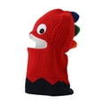 thumbnail image 1 of Xfvqtps Kids Boys Girls Dinosaur Hat Scarf Set Cute Dinosaur Design Knitting Plush Lining Stretch Cozy Soft Thickened Windproof Coldproof Warm Winter Skull Caps Red-Dinosaur, 1 of 6