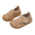 thumbnail image 1 of Xfvqtps Kids Boys Girls Sneakers Closed Toe Knitted Upper Breathable Hook and Loop Soft Sole Flats Summer Walking Shoes, 1 of 9