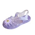 thumbnail image 1 of Xfvqtps Kids Girls Jelly Sandals Closed Toe Princess Flat Summer Beach Waterproof Fisherman Gladiator Sandals, 1 of 9