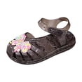 thumbnail image 1 of Xfvqtps Kids Girls Jelly Sandals Closed Toe Princess Flat Summer Beach Waterproof Fisherman Gladiator Sandals, 1 of 9