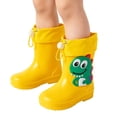 thumbnail image 1 of Xfvqtps Kids Rain Boots Waterproof Thick Soled Non-Slip Adjustable Drawstring Garden Mid Calf Boots for Toddler Boys and Girls, 1 of 8