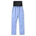 thumbnail image 1 of Xfvqtps Snow Pants with Detachable Shoulder Strap Ski Bibs Snowboarding Raise Waistband Solid Color Pockets Warm Waterproof Winter Overalls Blue, 1 of 4