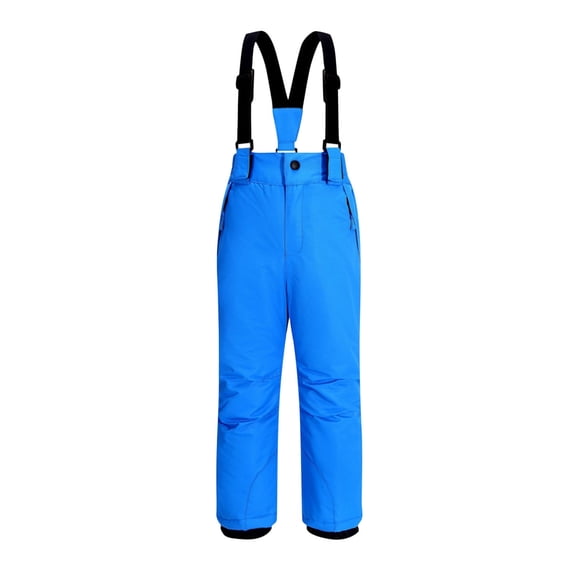 Xfvqtps Snow Pants Ski Bibs Snowboarding Adjustable Straps Elastic Trouser Leg Warm Waterproof Winter Overalls Blue