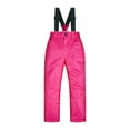 thumbnail image 1 of Xfvqtps Snow Pants Ski Bibs Snowboarding Adjustable Straps Solid Color Pocketless Warm Waterproof Winter Overalls Hot Pink, 1 of 4
