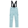 thumbnail image 1 of Xfvqtps Snow Pants Ski Bibs Snowboarding Adjustable Straps Solid Color Pockets Warm Waterproof Winter Overalls Green, 1 of 3