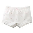 thumbnail image 1 of Xfvqtps Kids Toddler Little Girls Underwear Boxer Briefs Cotton Soft Grape Print Bow Panties for Girls 3-10 Years White-02, 1 of 2