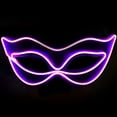 thumbnail image 1 of Xfvqtps LED Mardi Gras Mask for Women Flash Light up Masquerade Masks Half Face Carnival Mask for Makeup Performance Ball Party(Battery Not Included) Purple, 1 of 5