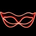 thumbnail image 1 of Xfvqtps LED Mardi Gras Mask for Women Flash Light up Masquerade Masks Half Face Carnival Mask for Makeup Performance Ball Party(Battery Not Included) Red, 1 of 6