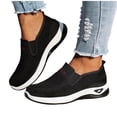 thumbnail image 1 of Xfvqtps Loafers for Women Slip on Thick Sole Knit Upper Elastic Mesh Flats Sneakers Comfort Breathable Casual Walking Shoes, 1 of 8