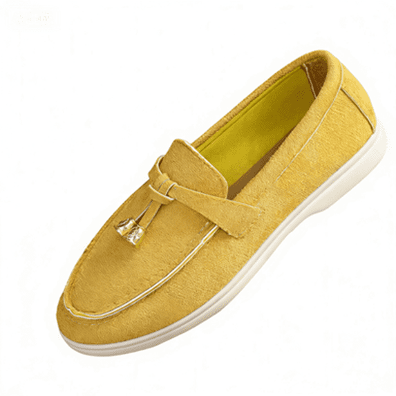 Xfvqtps Loafers for Women Suede Slip on Flat Soft Soled Office Work Business Casual Shoes