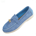 thumbnail image 1 of Xfvqtps Loafers for Women Suede Slip on Flat Soft Soled Office Work Business Casual Shoes, 1 of 9