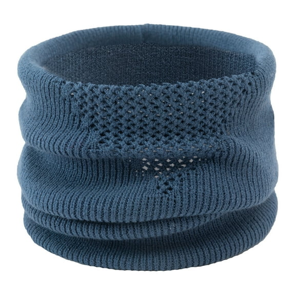 Xfvqtps Loop Scarf for Womens Necks Warmer Knitting Hollow Out Solid Color Cozy Soft Comfortable Windproof Coldproof Warm Fall Winter Neck Gaiters Blue