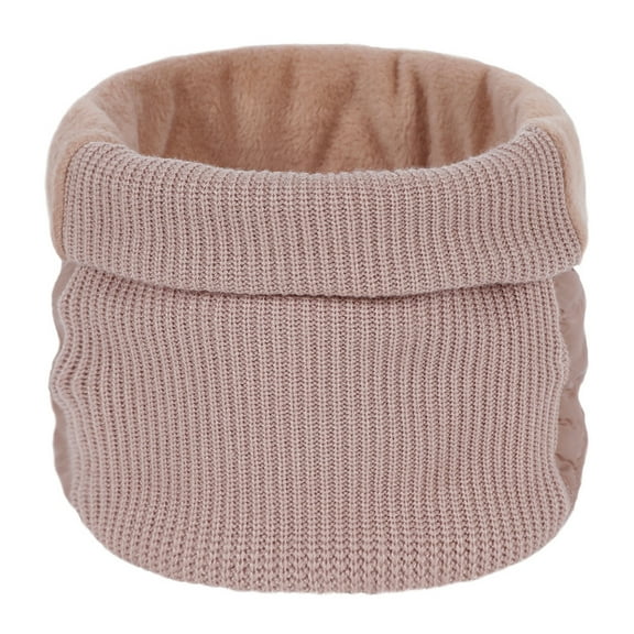 Xfvqtps Loop Scarf for Womens Solid Color Leather Knitting Splicing Together Plush Lining Necks Warmer Stretch Cozy Windproof Coldproof Comfortable Soft Warm Winter Neck Gaiters Khaki