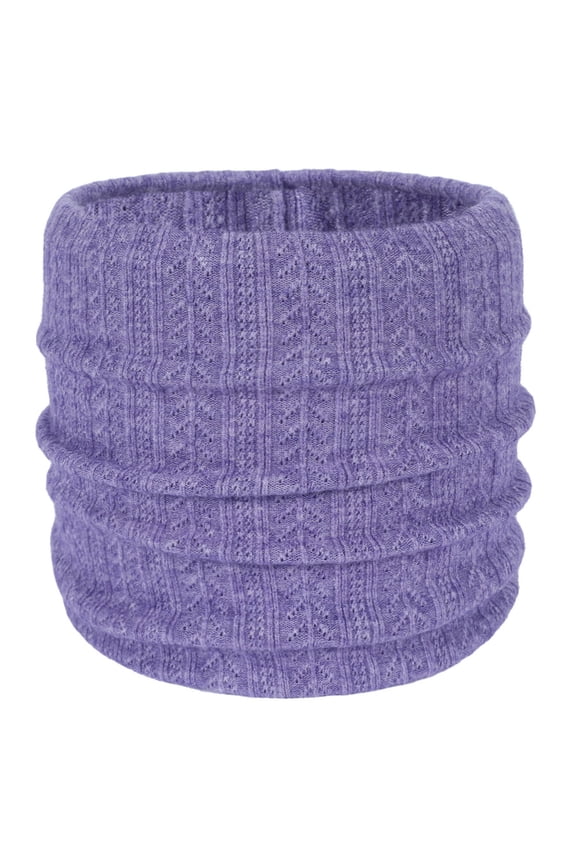 Loop Scarf for Womens Solid Color Knitting Stretch Necks Warmer Windproof Coldproof Cozy Warm Fall Neck Gaiters Purple