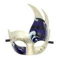 thumbnail image 1 of Xfvqtps Mardi Gras Mask for Men Masquerade Masks Half Face Carnival Mask for Makeup Performance Ball Party Blue, 1 of 5