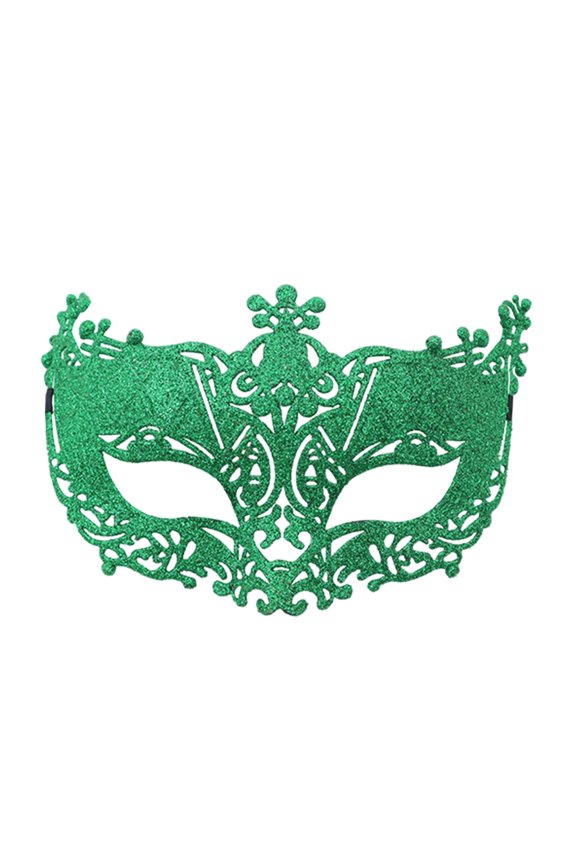 Mardi Gras Mask for Women Masquerade Masks Flash Glitter Sparkly Carnival Mask for Makeup Performance Ball Party Green