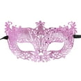 thumbnail image 1 of Xfvqtps Mardi Gras Mask for Women Masquerade Masks Flash Glitter Sparkly Carnival Mask for Makeup Performance Ball Party Pink, 1 of 4