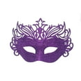 thumbnail image 1 of Xfvqtps Mardi Gras Mask for Women Masquerade Masks Half Face Flash Glitter Crown Shape Carnival Mask for Makeup Performance Ball Party Purple, 1 of 3